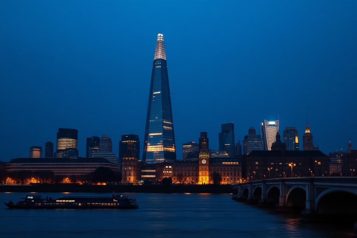 London skyline at twilight